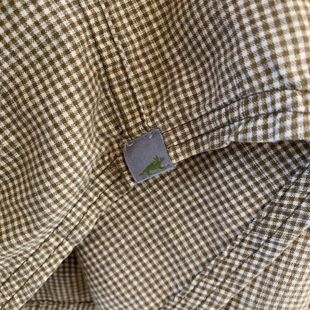Horny Toad Khaki & White Gingham Buttondown - Picture 7 of 8